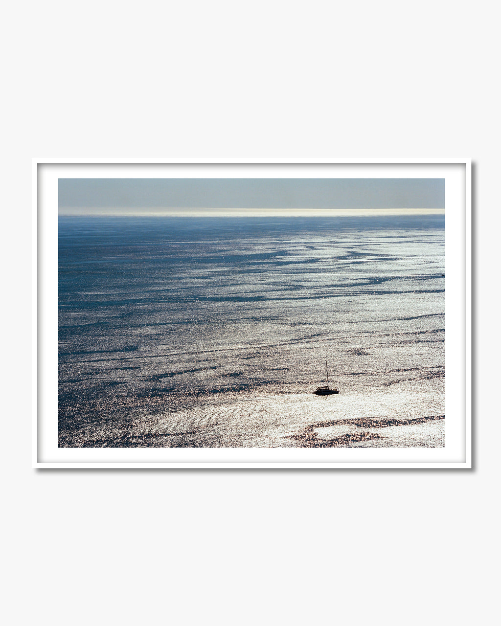 Crystal Calm fine art photography print with white frame.
