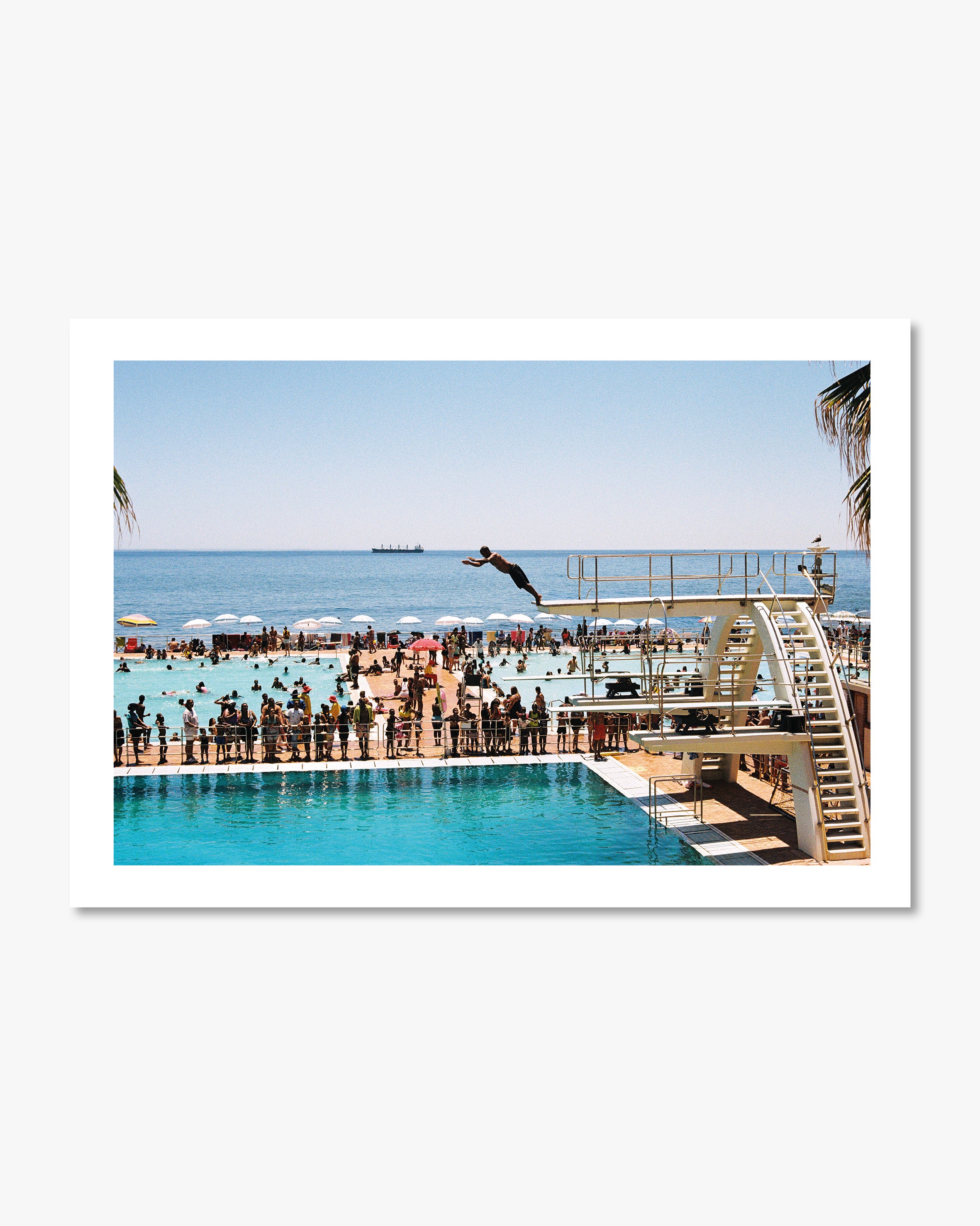 Dive fine art photography print of Sea Point Pavilion, Cape Town shot on 35mm film.