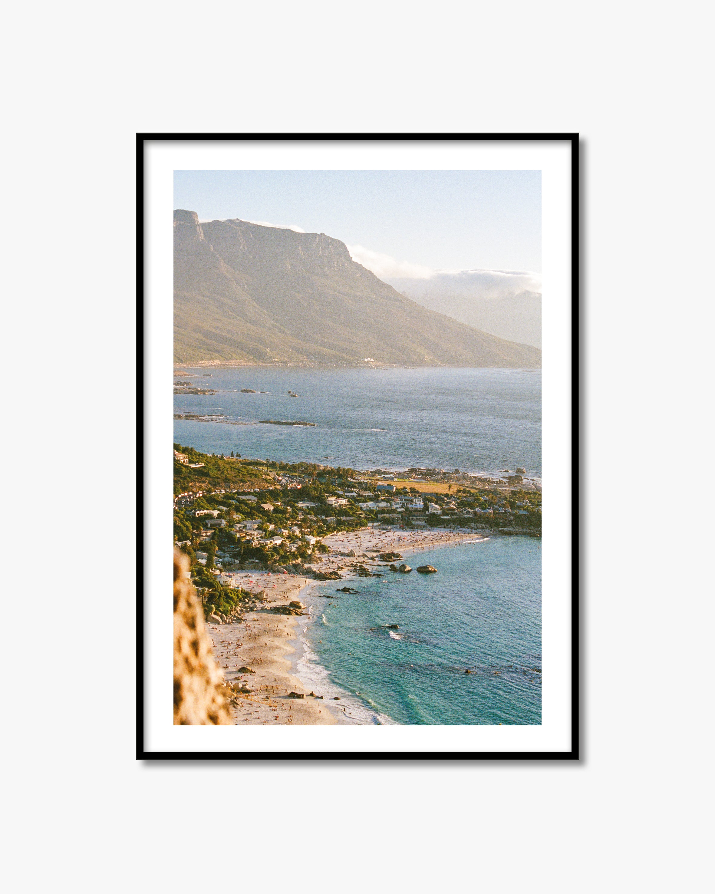 Golden Cape fine art photography print with black frame.