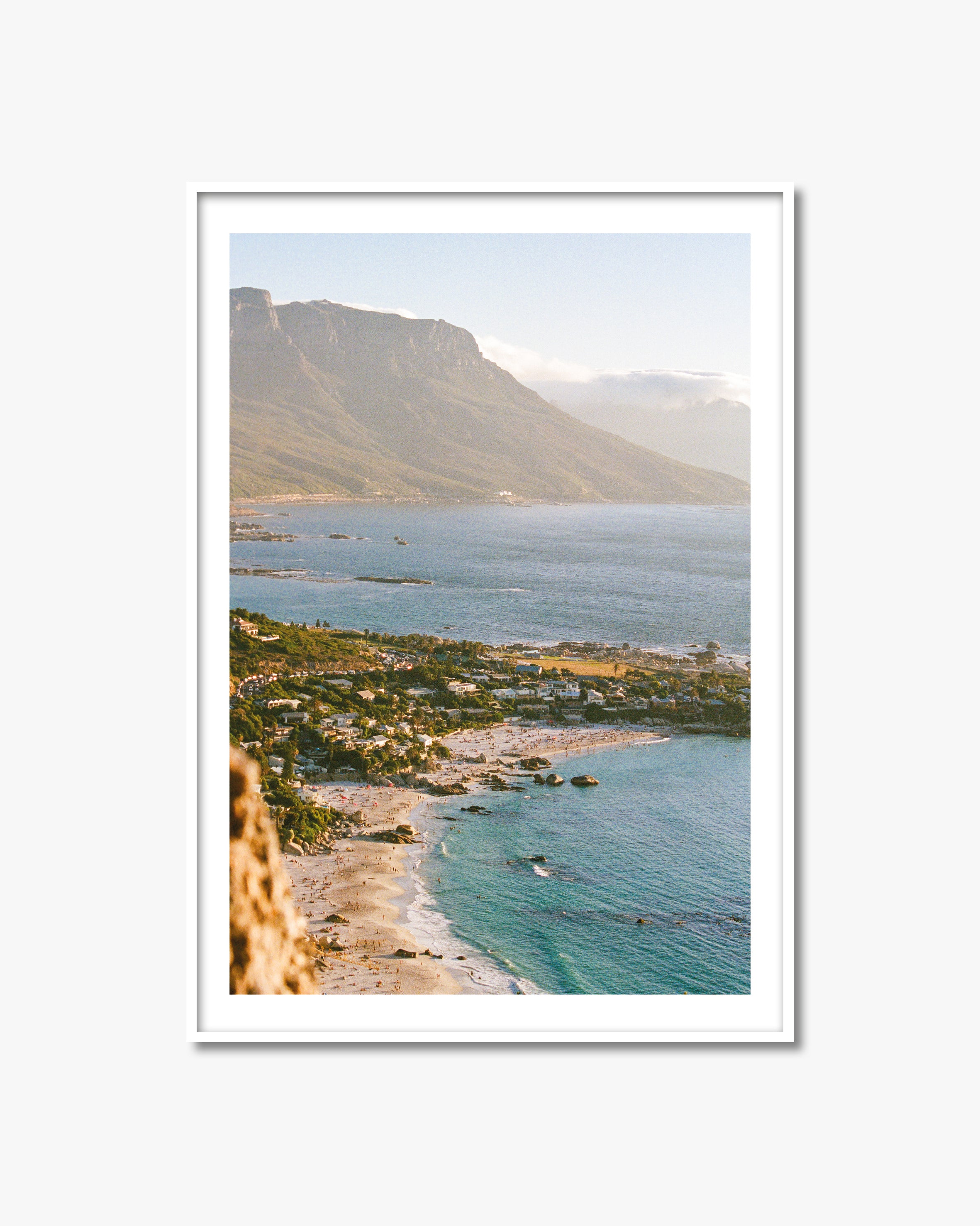 Golden Cape fine art photography print with white frame.
