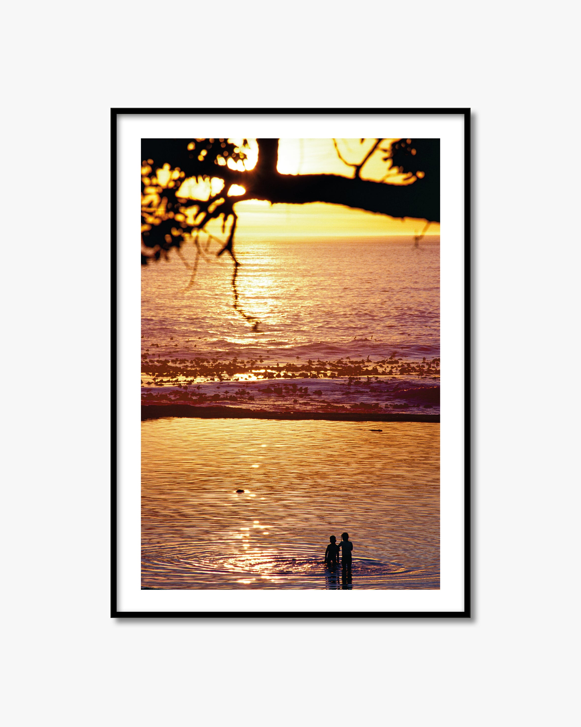 Liquid Gold fine art photography print with black frame.